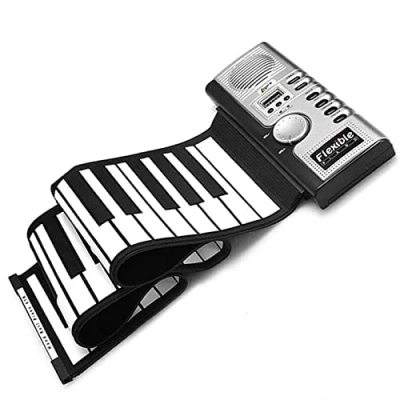 Image of Lychee Portable Flexible 61 Keys Roll Up Soft Keyboard Piano MIDI Folding Electronic Musical Instruments