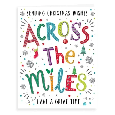 Image of Regal Publishing Modern Christmas Card Across The Miles 8 x 6 inches