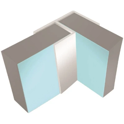 Image of Multipanel Wall Panel Flush Corner Profile Type 100 Bright Polished