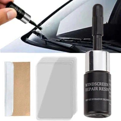 Image of glass repair fluid,windshield crack repair,windshield kit,nano fluid,auto nano fluid,cracks gone kit 2024 new formula,windshield fix