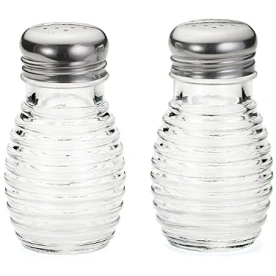 Image of TableCraft Beehive Glass Salt &amp; Pepper Shakers Set of 2 BH2