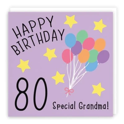 Image of Hunts England Grandma 80th Birthday Card Happy 80 Special Original Collection Fun