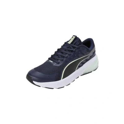 Image of PUMA Unisex Cell Glare Road Running Shoe, Navy Cool Cucumber Black, 10 UK