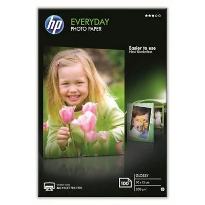 Image of HP White 10x15cm Everyday Glossy Photo Paper (100 Pack)