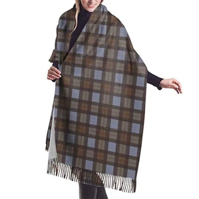Image of 408 Tassel Shawl Stole Outlander Inspired Tartan Plaid Winter Wrap Large Scarf Warm Blanket For Women Gifts Birthday 72X197Cm