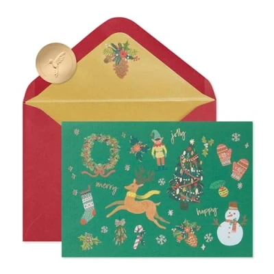 Image of Papyrus Christmas Cards Boxed with Envelopes, Most Wonderful Time (14 Count)