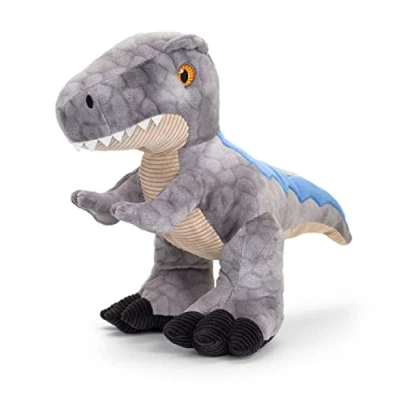 Image of Keel Toys KEELECO SE1483 Plush Toy, 100% Recycled Ecological Toy for Children, Dinosaur, Velocraptor, 38 cm