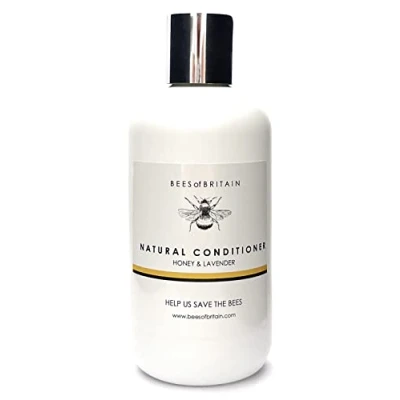 Image of Bees of BRITAIN 99% Natural Conditioner Honey, Lavender. No Sulfates/Parabens/Silicones, pH 5.5, Sensitive Skin. We Donate 5% our Profit to Save + Pollinators. 250ml