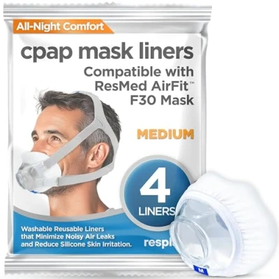 Image of resplabs CPAP Mask Liners Compatible with the ResMed AirFit F30 Full Face Medium (Pack of 4)