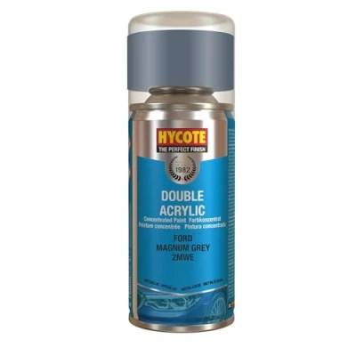 Image of Hycote Double Acrylic Aerosol Car Spray Paint, Ford Magnum Grey, 150 ml