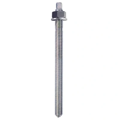 Image of R STUDS 12160 (60 712) Stud With Nut &amp; Washer Zinc Plated (bzp) M12 x 160mm (PACK 10)