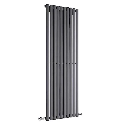 Image of Manissa Anthracite Oval Tube 1800 x 800 Single Panel Central Heating Designer Radiator 8914BTU