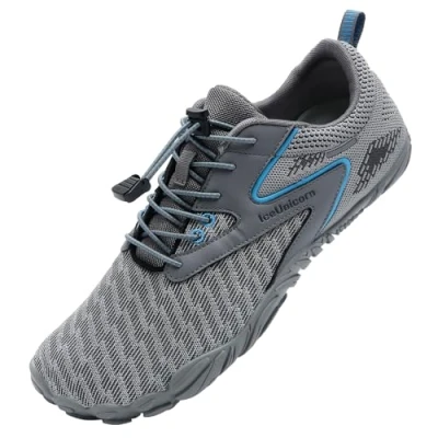 Image of Water Shoes Mens Womens Barefoot Beach Swim for Outdoor Hiking Walking Wilderness Trekking(NM2005 Grey, 8UK)