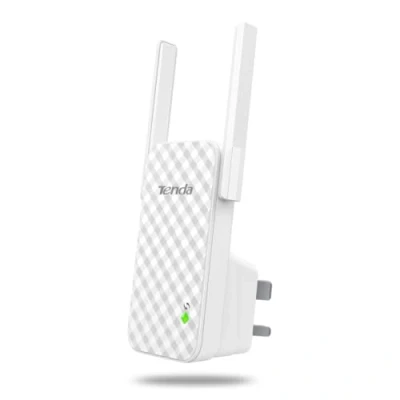 Image of Tenda A9 N300 Universal Range Extender, Broadband/Wi Fi Wi Booster/Hotspot, Plug and Play, UK