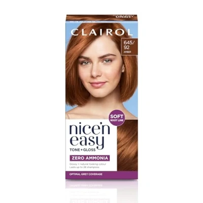 Image of Clairol Nice&#039;n Easy Tone+Gloss Semi Permanent Hair Dye 645/92 Amber