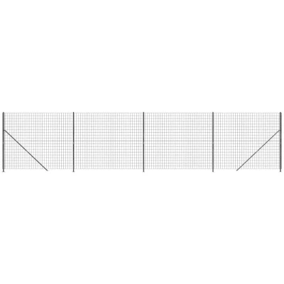 Image of vidaXL Wire Mesh Fence with Flange Anthracite 1.8x10 m