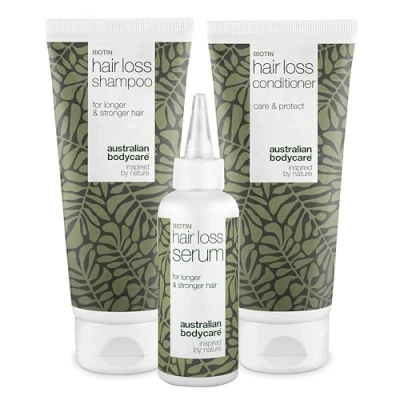 Image of the Hair Loss Kit 3 products Ideal for women and men with problems Inside kit: Serum 100ml, shampoo 200ml Conditioner from Australian Bodycare