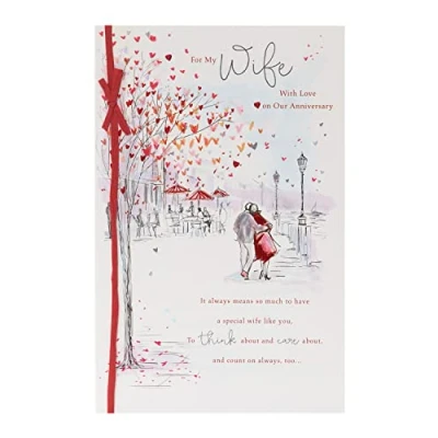 Image of UK Greetings Wedding Anniversary Card for Wife Gorgeous Design