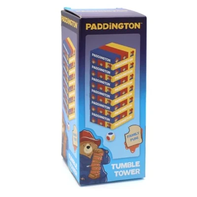 Image of Robert Frederick Paddington Tumble Tower Game Wooden Set With Dice Fun for Children to Learn Hand and Eye Coordination