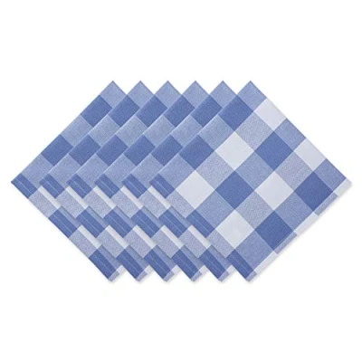 Image of DII Classic Tabletop, Cotton, Stonewash Blue, 20&quot; x (Set of 6)