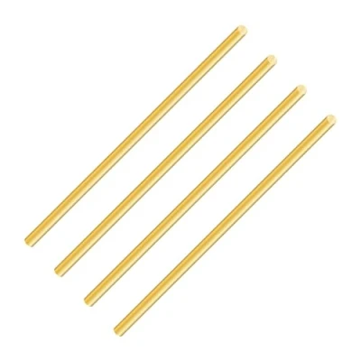 Image of LAVMHAB Round Brass Rod 3mm x 150mm, Solid Shaft Rods Bars for DIY Craft (4pcs)