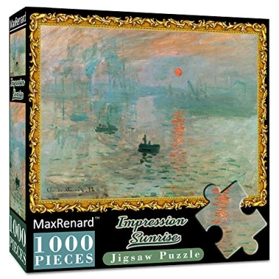 Image of MaxRenard Game 1000 Pieces Jigsaw Puzzle Fine Art Collection Toy Monet Sunrise Impression