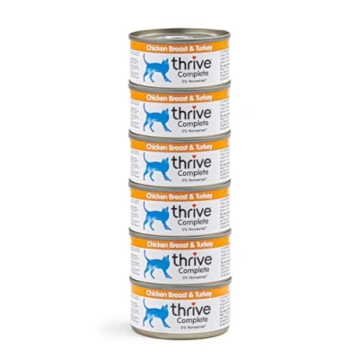Image of Thrive Cat Food Complete Chicken and Turkey, Pack of 6, 75 g