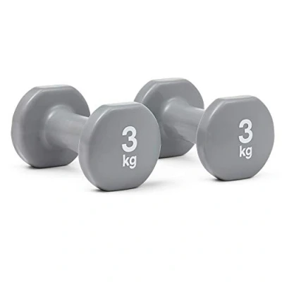 Image of Reebok Unisex&#039;s Dumbbells, Grey, 3 kg