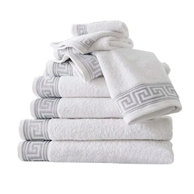Image of GC GAVENO CAVAILIA Towel Bale Set 500 GSM 8 Piece 2 Hand + Bath 4 Face Family Pack Egyptian Cotton White
