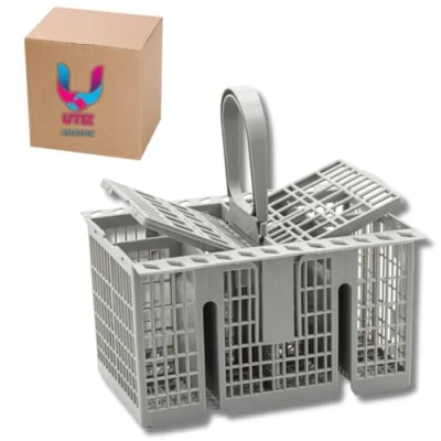 Image of Utiz Cutlery Basket C00257140 With Handle And Lid For Indesit Dishwasher &amp; Whirlpool UNIVERSAL DELUXE