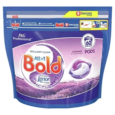Image of Bold All in One Pods with built Lenor softener Lavender &amp; Camomile, 60 Count