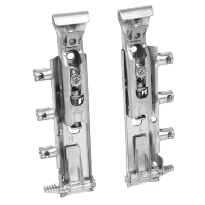 Image of Pair of Adjustable Invisible Hooks for Hanging Furniture DIN 68840 + Wall Kit