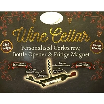 Image of Bottle Opener/Corkscrew Names (T) Corkscrew/Bottle Opener &amp; Fridge Magnet (Tony)