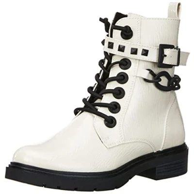 Image of MARCO TOZZI Women&#039; 2 25247 29 Fashion Boots, Cream Patent, 4 UK