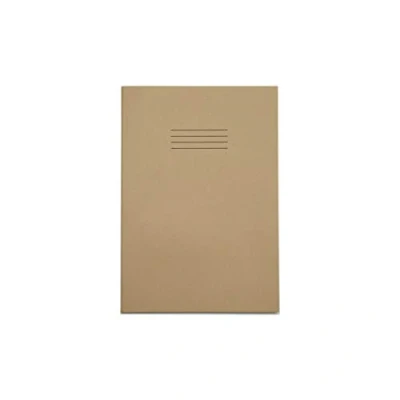 Image of RHINO Stationery Exercise Book A4 64 Page 8mm Lined With Margin Buff School Books Pack of 10