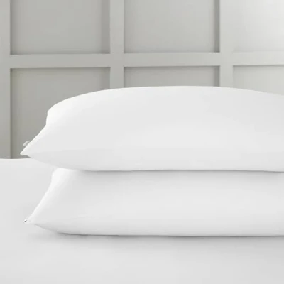 Image of Bianca 400 Thread Count Cotton Sateen Standard Pillowcase Pair White