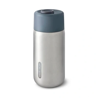 Image of BLACK+BLUM Travel Cup 18/8 Stainless Steel Thermal Insulated Coffee with Leak Proof, Lockable Lid Keeps Hot for 4 hrs, Cold 8 Slate 340ml