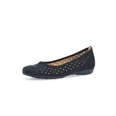 Image of Gabor Women Ballet Flats, Ladies Classic Flats,Flats,Summer Shoe,Classic,Elegant,Nightblue,37 EU / 4 UK