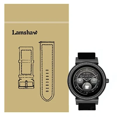 Image of Compatible for Michael Kors Sofie Band, Lvbu Sport Silicone Replacement Strap Access Smartwatch (Black)