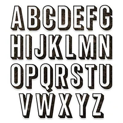 Image of Sizzix Thinlits Die Set 26PK 664729 Alphanumeric Shadow Upper by Tim Holtz