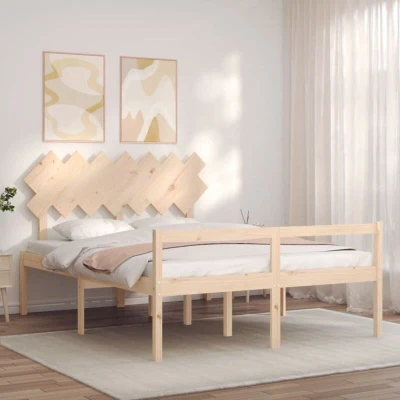 Image of vidaXL Senior Bed without Mattress 140x190 cm Solid Wood