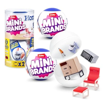 Image of Mini Brands Home capsule by ZURU, Surprise with Collectible Minis, Blind Packaging, Themed Collectibles (2 Capsules)