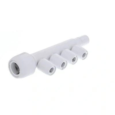 Image of Hep2O Four Port Manifold Socket and Closed Spigot 22 x 10mm HX96/22W