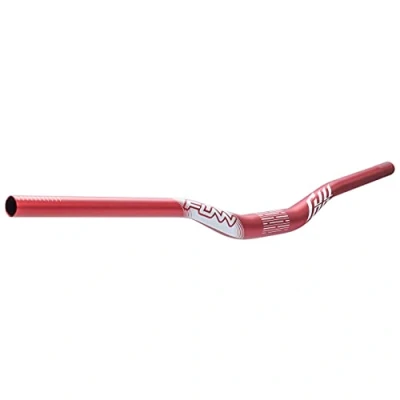 Image of Funn Full On Mountain Bike Handlebar with Bar Clamp 31.8mm and Width 785mm, Tough Lightweight Alloy Riser for MTB, BMX Road Bike, Rise 30mm MTB (Red)