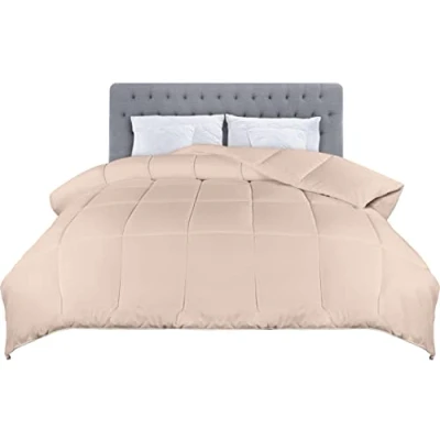 Image of Utopia Bedding Duvet, 4.5 tog King Size Duvet with Corner Tabs, Microfiber Soft Breathable Box Stitched All Year Round Quilt 220x230 cm (Beige)