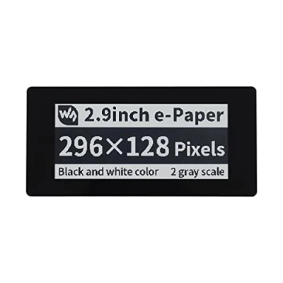 Image of Waveshare 2.9inch Touch E Paper Ink Display HAT For Raspberry Pi 5 Points Capacitive 296x128 Pixels Black and White Partial Refresh Support SPI Interface