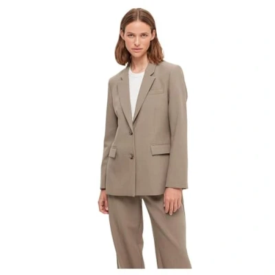 Image of SELECTED FEMME Women&#039;s Slfrita Ls Classic Blazer Camel Mel Noos Blouse, 8
