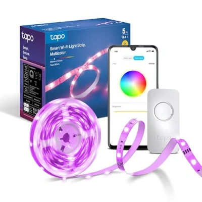 Image of Tapo LED Strip Light, Smart Light Strips 5m, WiFi App Control RGB Multicolour Lights for Bedroom, Works with Alexa &amp; Google Home, Suitable TV Kitchen DIY Decoration(Tapo L900 5)