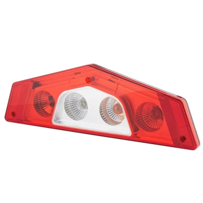 Image of CaralunaX Combination Rearlight HELLA 2VP 012 570 021 Right red, Crystal clear black with bulbs