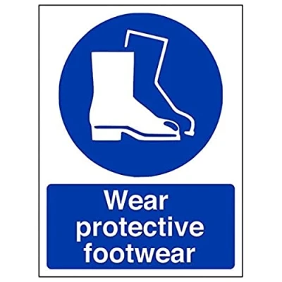 Image of V Safety Eco Friendly Mandatory PPE Wear Protective Footwear 300 x 400 mm Sign